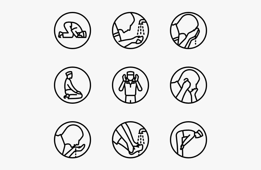 Pray Vector - Ablution Icon, Transparent Clipart