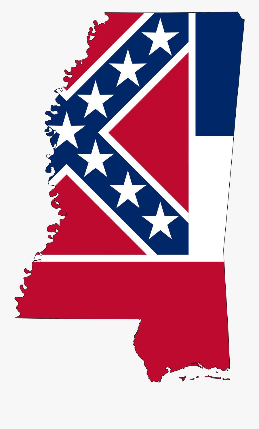 Mississippi Flag In State, Transparent Clipart