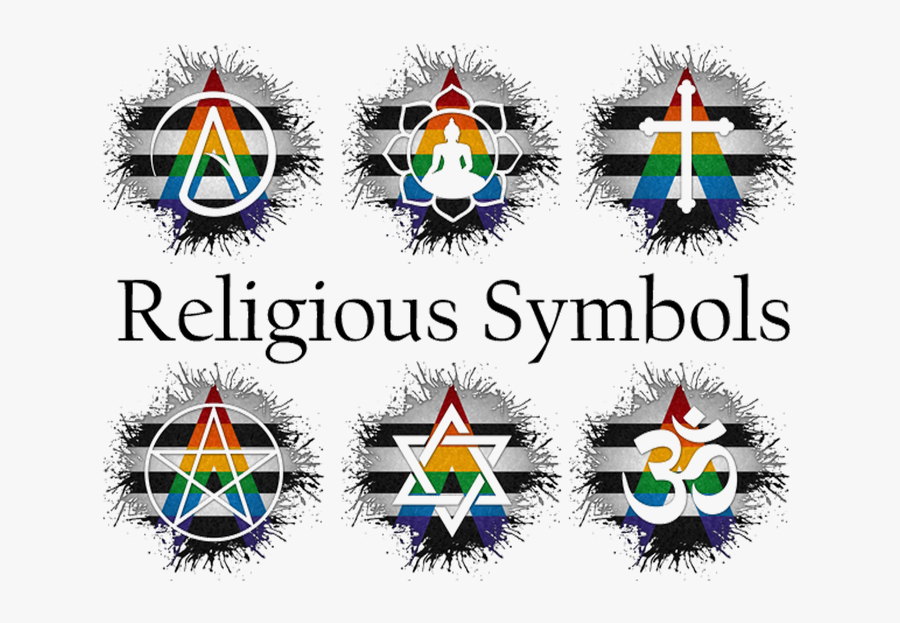 An Assortment Of Various Religious Symbols In Lgbt - Pride Lgbt Symbols, Transparent Clipart