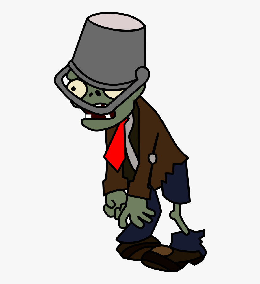 Buckethead By Epicpoodle - Vectores Plantas Vs Zombies, Transparent Clipart