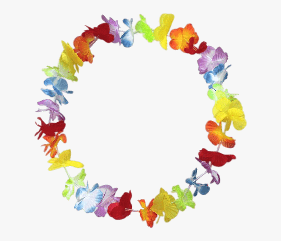 Colourful Hawaiian Flower Necklace - Hawaiian Flower Necklace Png, Transparent Clipart