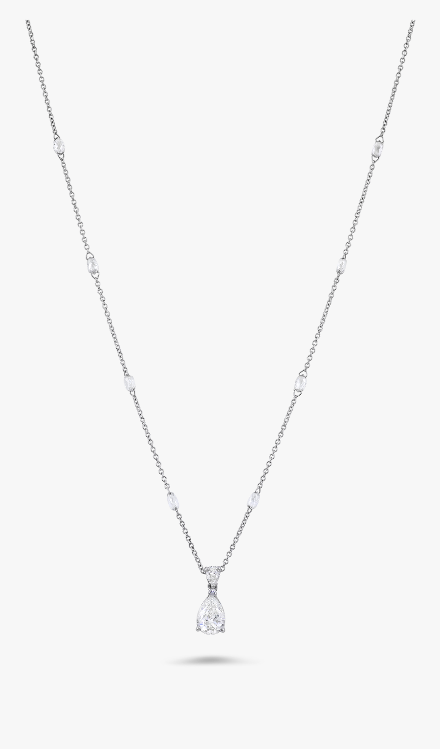 Beautiful Pear Cut Diamond Necklace - Necklace, Transparent Clipart