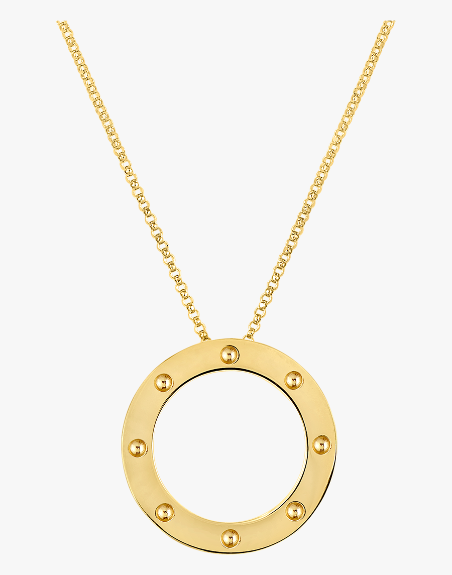Perfect Roberto Coin"s Gold Circle Pendant From Pois - Locket, Transparent Clipart
