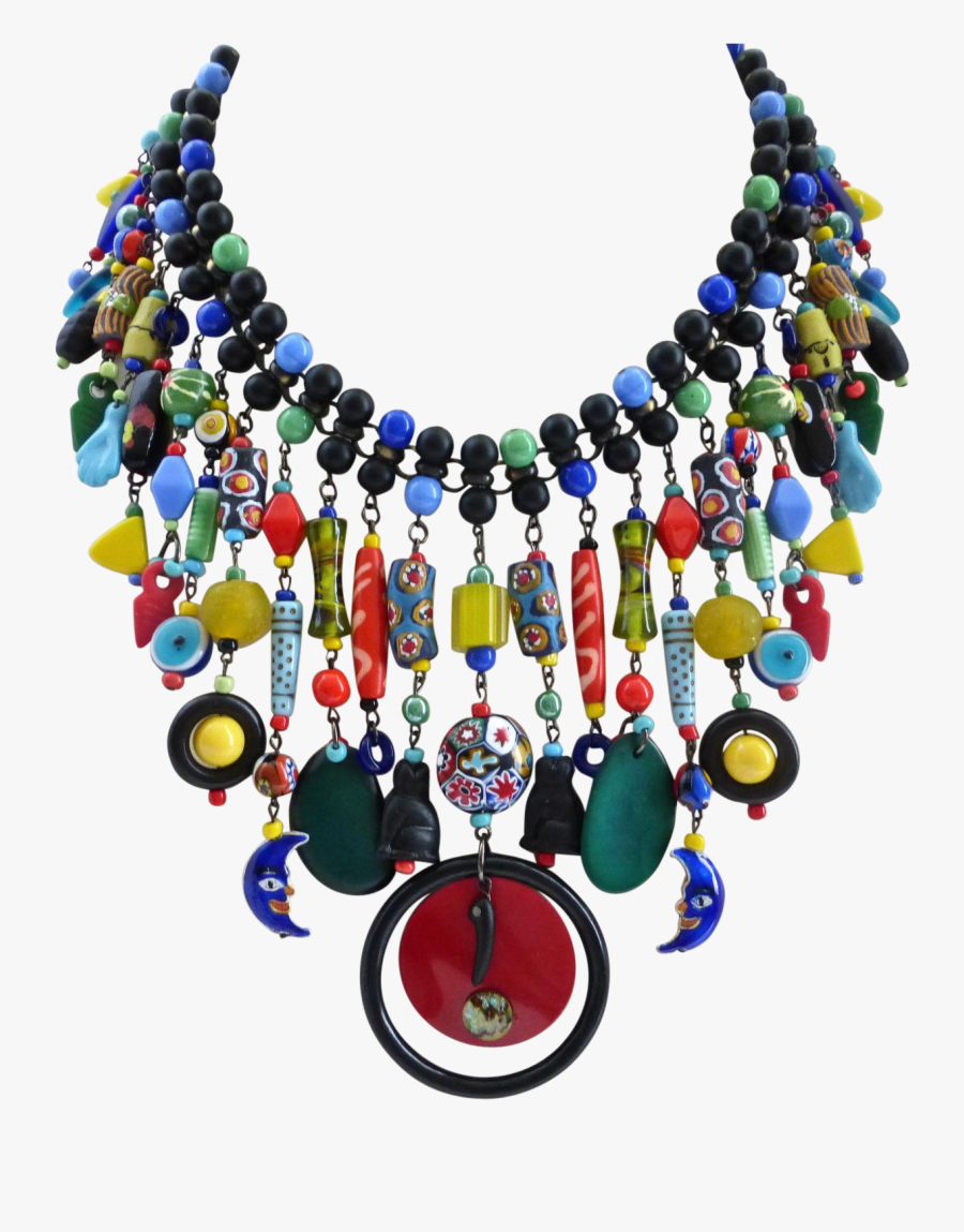 Clip Art Eclectic Carnival Statement Bib - Necklace, Transparent Clipart