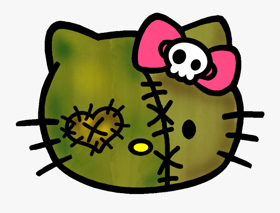 Transparent Hello Kitty Png Images - Zombie Hello Kitty Coloring Pages, Transparent Clipart