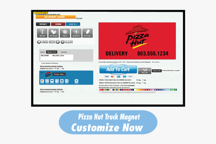 Pizza Hut Truck Magnet - Online Advertising, Transparent Clipart