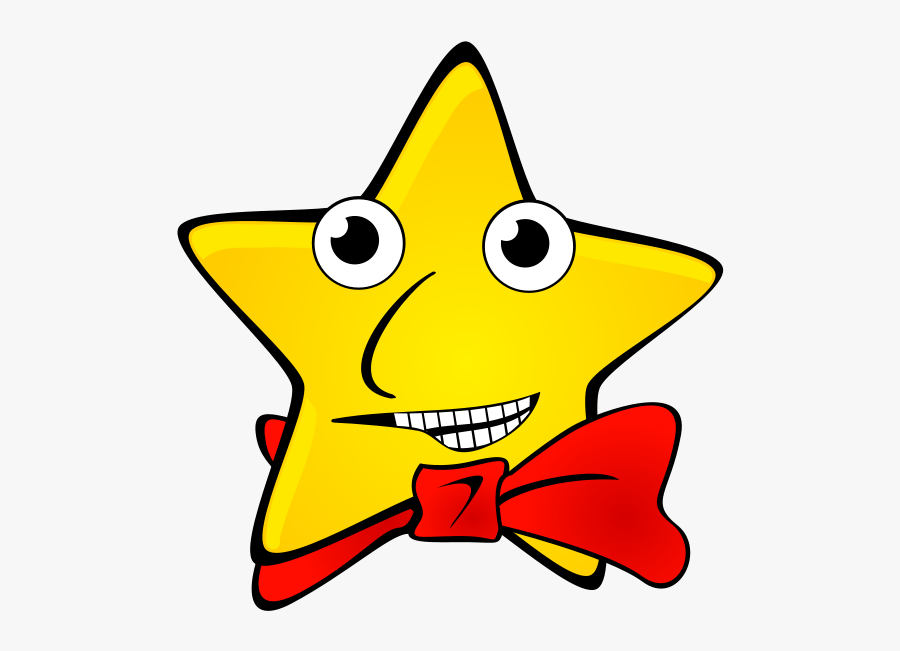 Yellow Star With Red Bow 1 25 Magnet Clipart , Png - Funny Star Png, Transparent Clipart