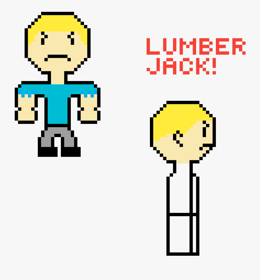 Lumber Jack - Simple Pixel Art Ideas, Transparent Clipart