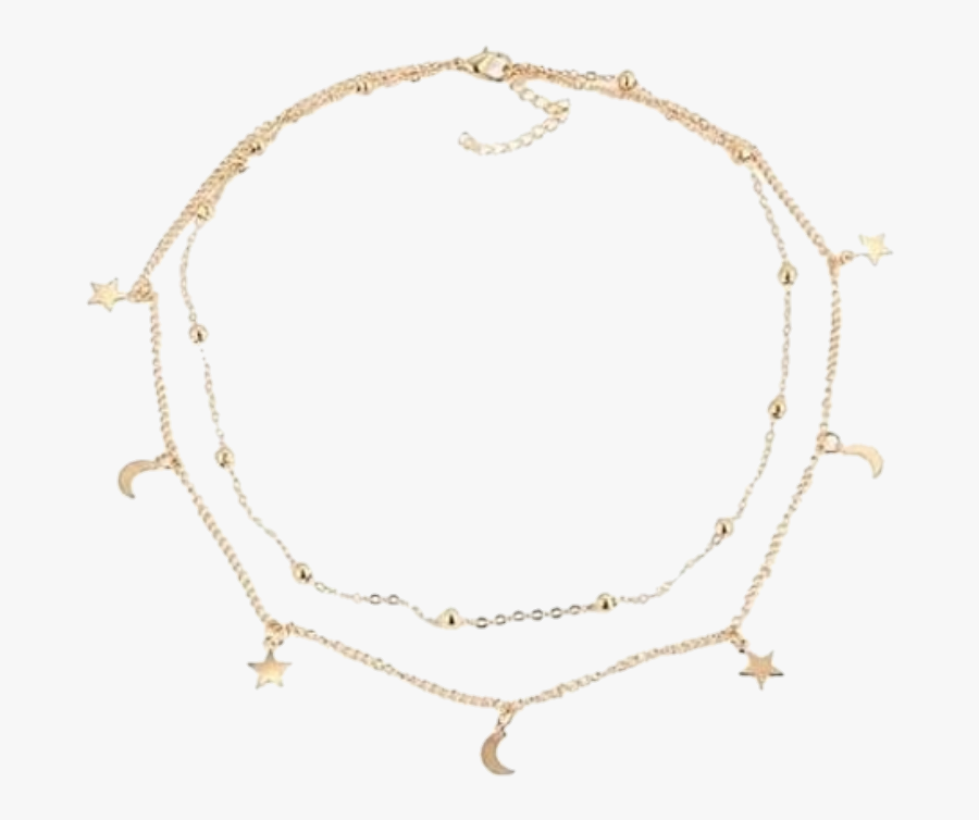 #necklace #polyvore #aesthetic #stars #moon #soft - Necklace, Transparent Clipart