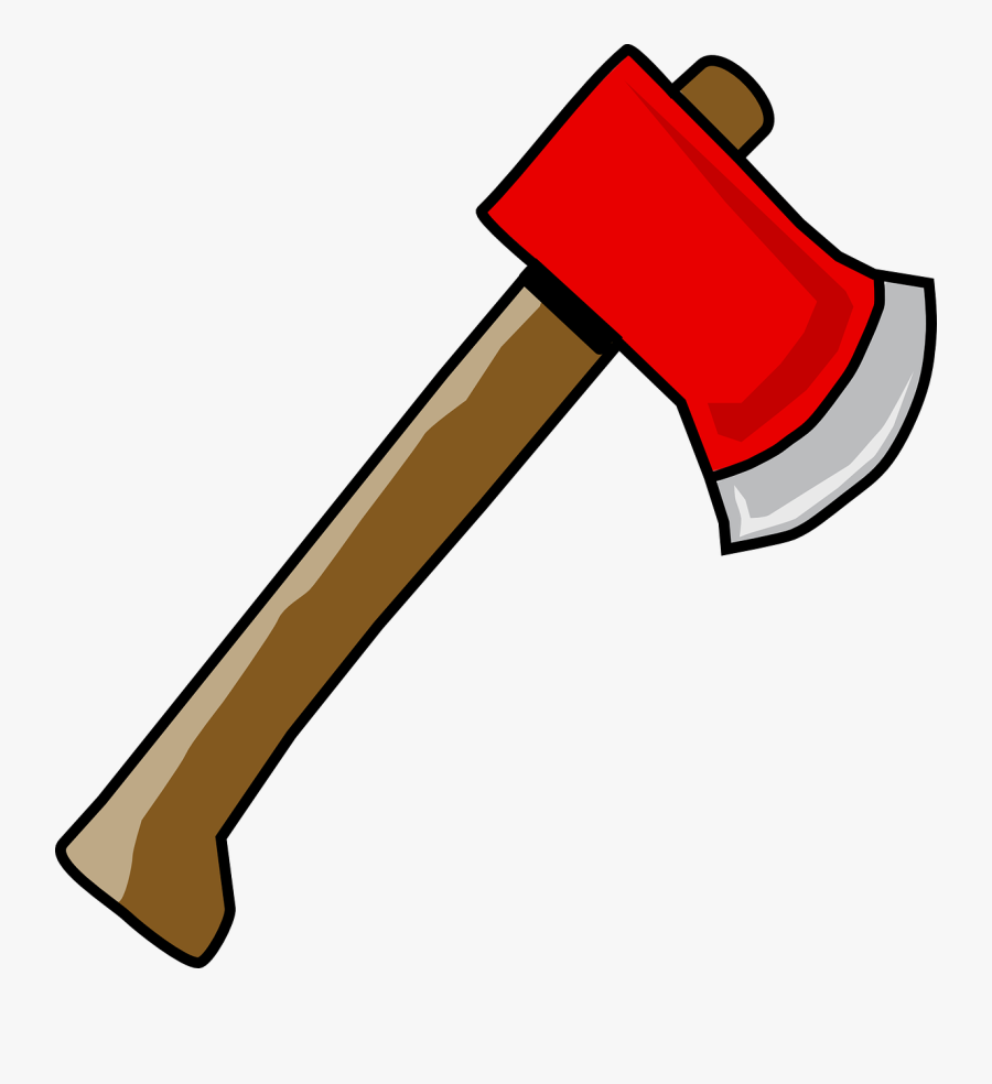Red, Wood, Lumber, Hatchet, Axe - Ax Clipart, Transparent Clipart