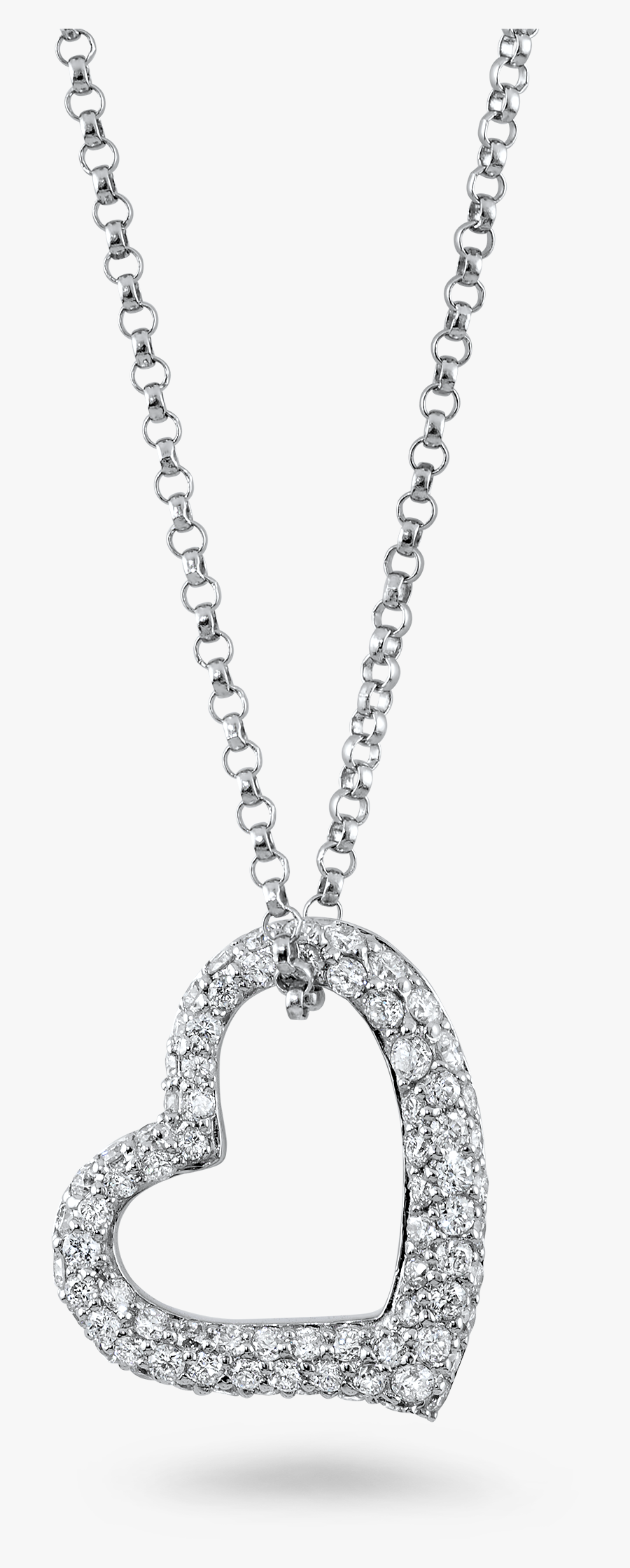 Beautiful Heart Design Diamond Necklace - Beautiful Diamond Necklace Designs, Transparent Clipart