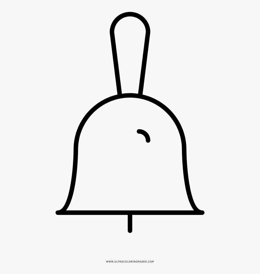 Hand Bell Coloring Page Clipart , Png Download, Transparent Clipart