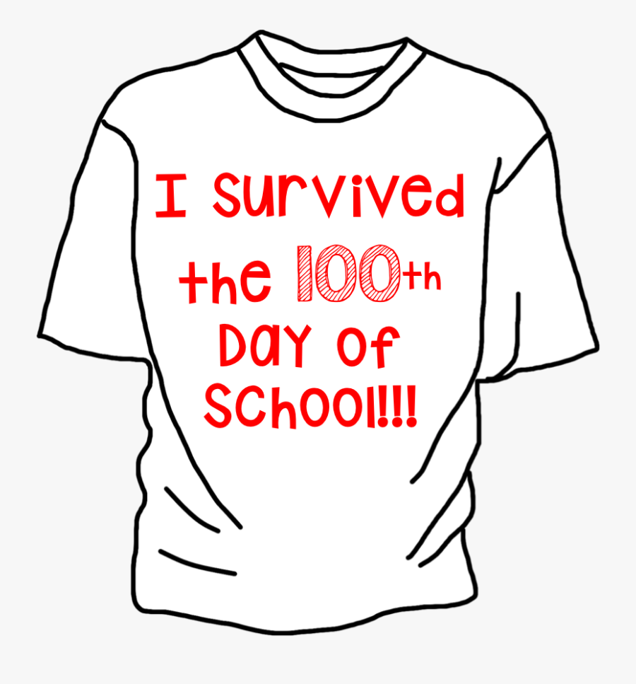 100th Day Of School - Active Shirt, Transparent Clipart
