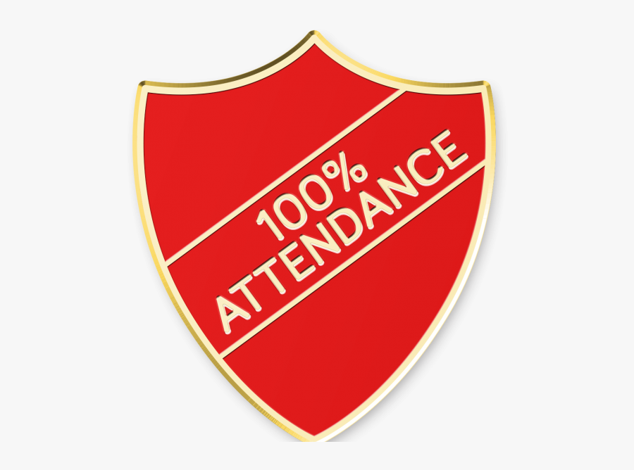 100 Clipart Attendance - Red House Captain Badge, Transparent Clipart