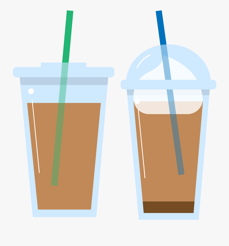Transparent Milkshakes Clipart - Vector Iced Coffee Png, Transparent Clipart