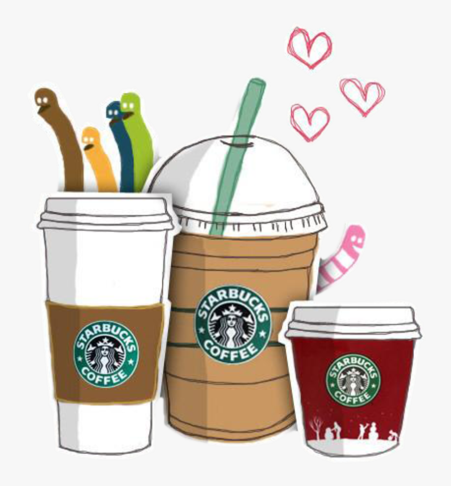 Coffee Iced Tea Starbucks Cafe Hand-painted - Clipart Starbucks Coffee Cup, Transparent Clipart