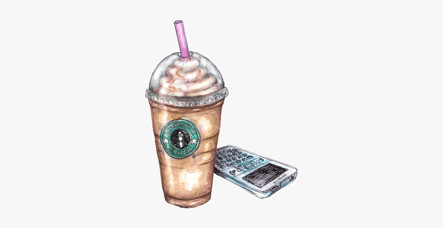 Coffee Starbucks Cafe Tea Frappuccino - Dibujos Tumblr Starbucks, Transparent Clipart