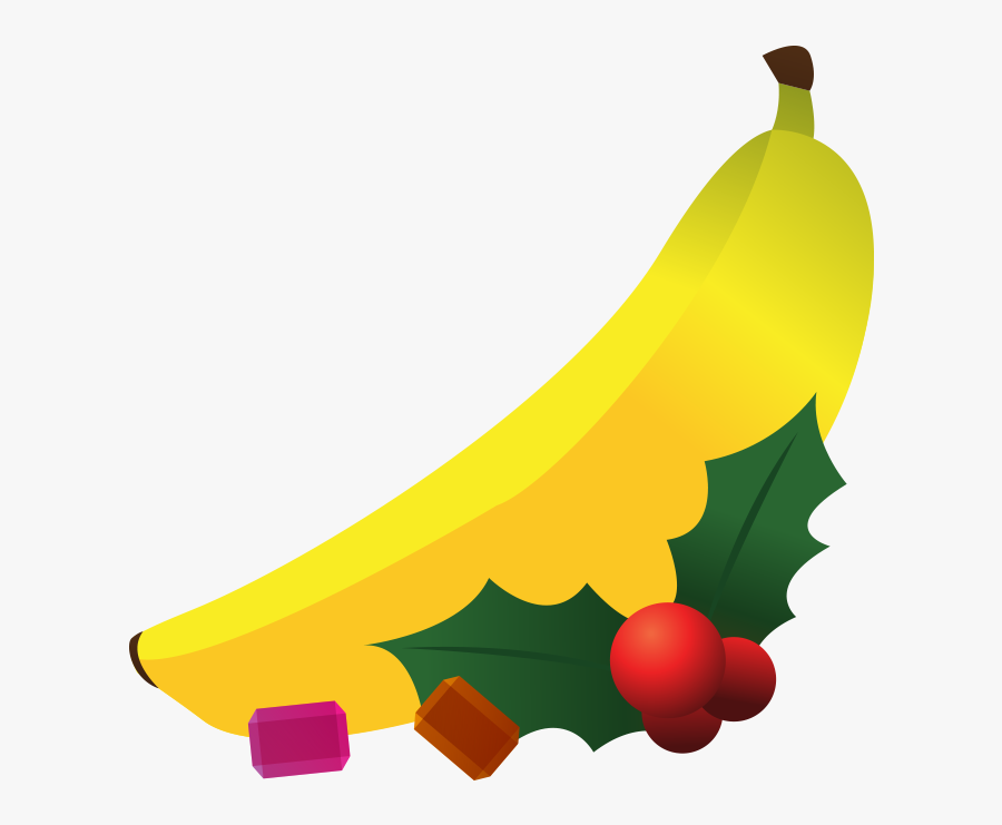 Bannana - Holiday Fruit Clipart, Transparent Clipart