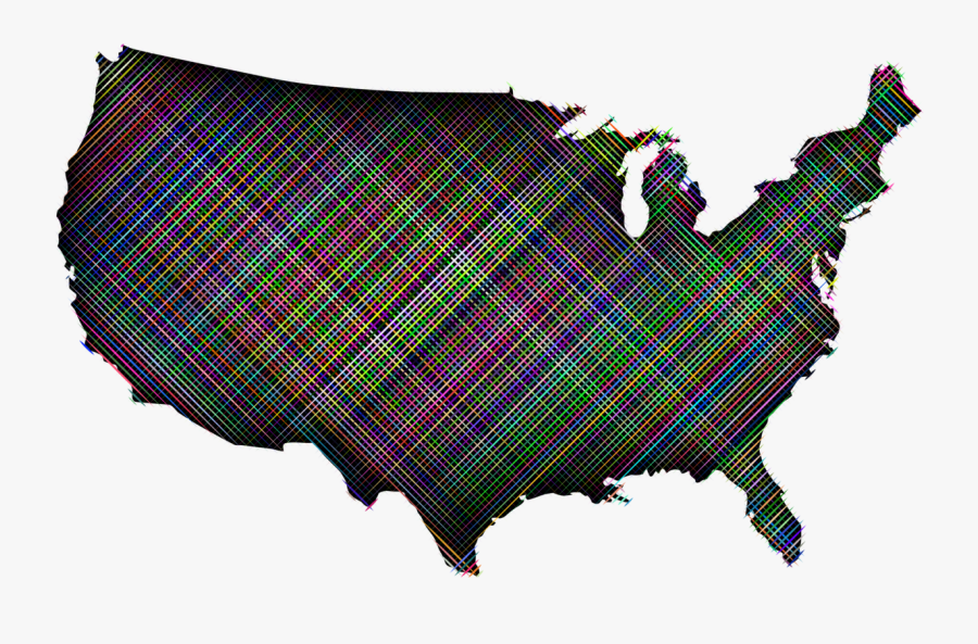 Tartan,textile,plaid - United States Map Transparent Background, Transparent Clipart