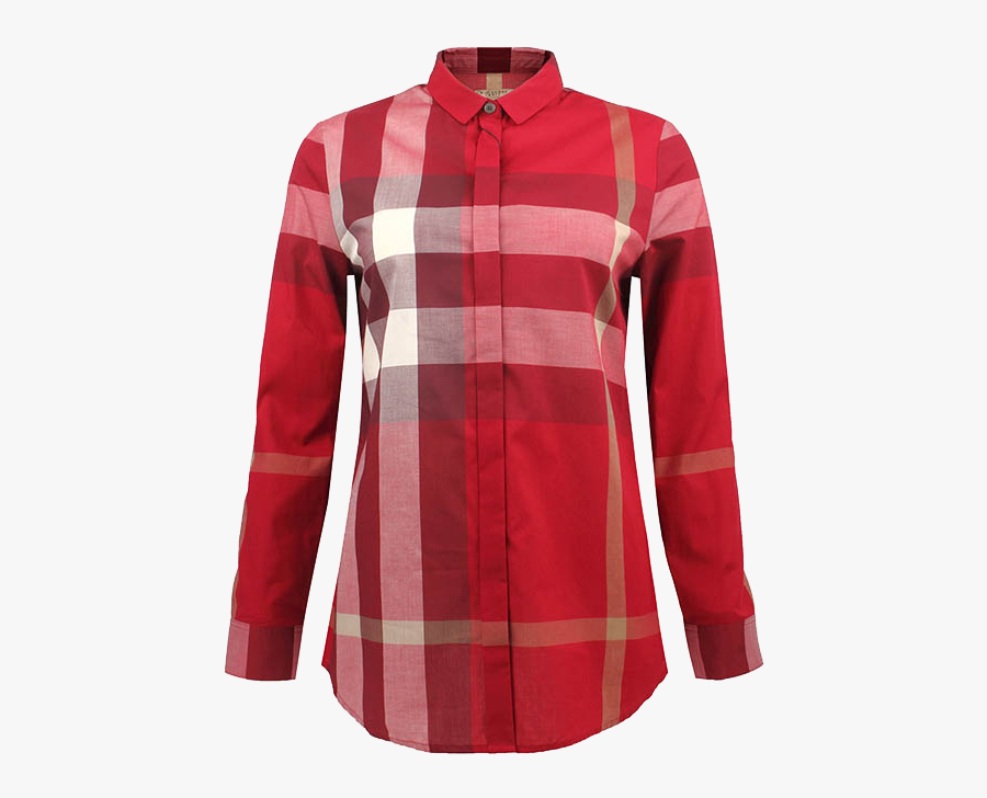 Burberry Plaid Shirt Front T-shirt Ms - Shirt, Transparent Clipart