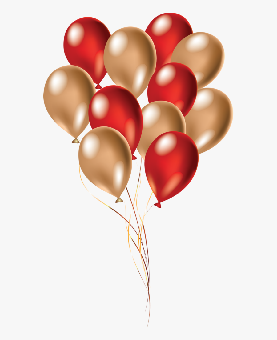 Golden Birthday Balloons Png, Transparent Clipart