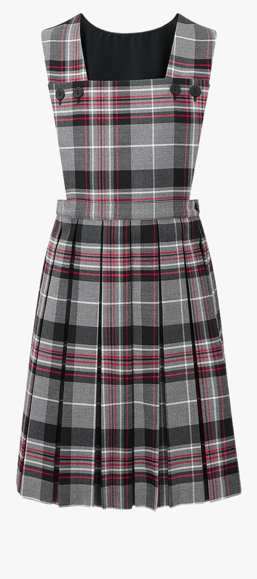 grey tartan pinafore