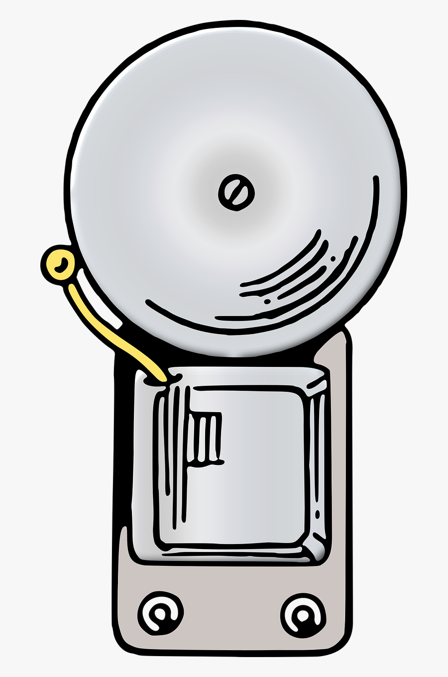 Alarm,firkin,free Vector Graphics - School Bell Clipart Black And White, Transparent Clipart