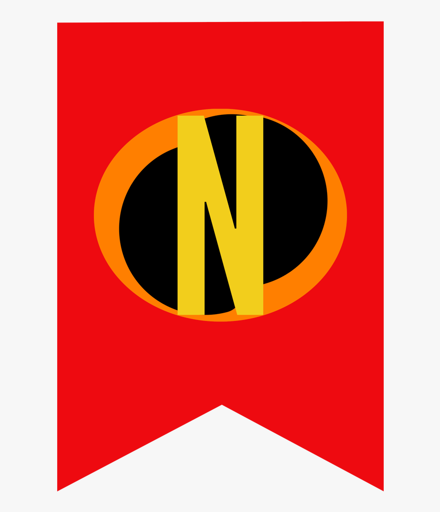 Banner Clipart Incredibles - Banderin De Los Increibles, Transparent Clipart
