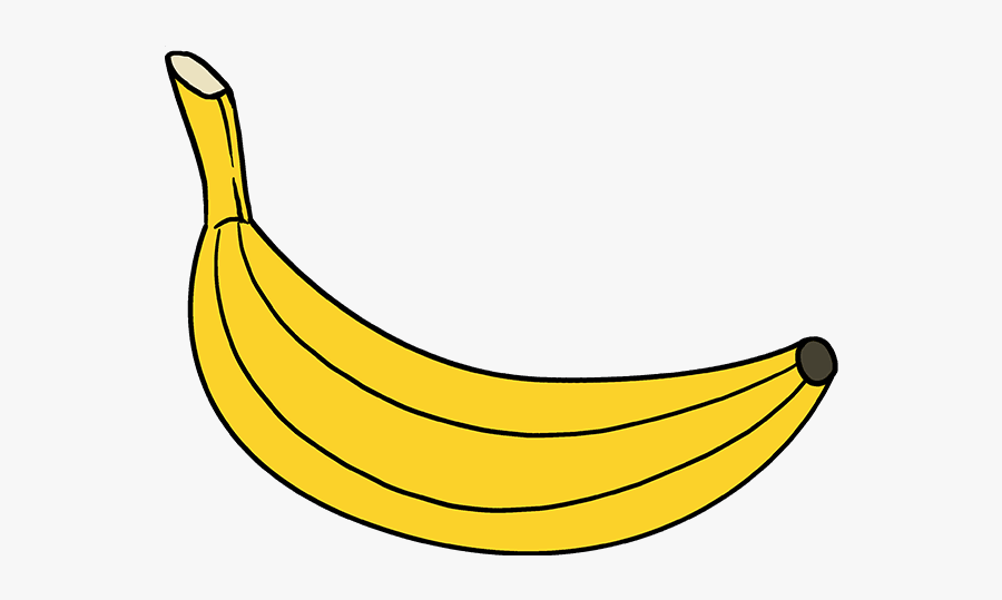 How To Draw A Banana - Banana Draw Png, Transparent Clipart