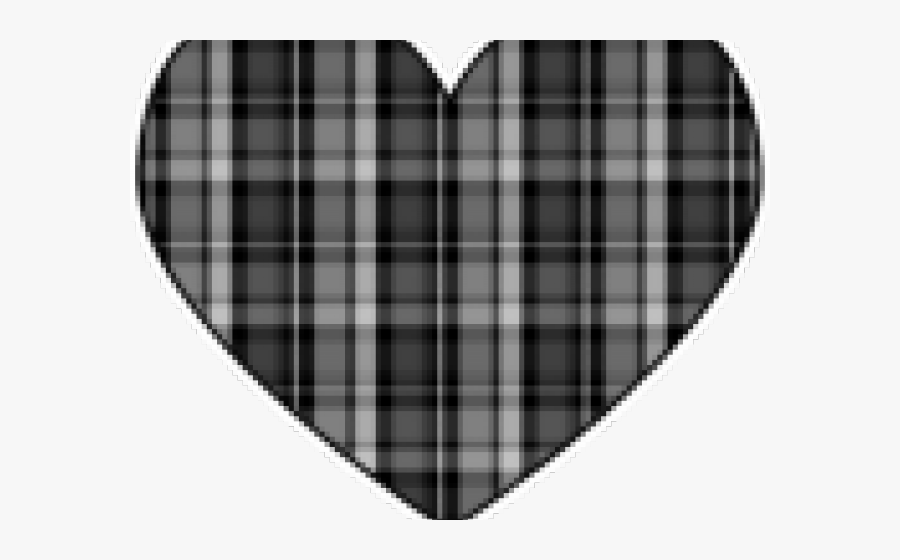 Plaid Heart, Transparent Clipart