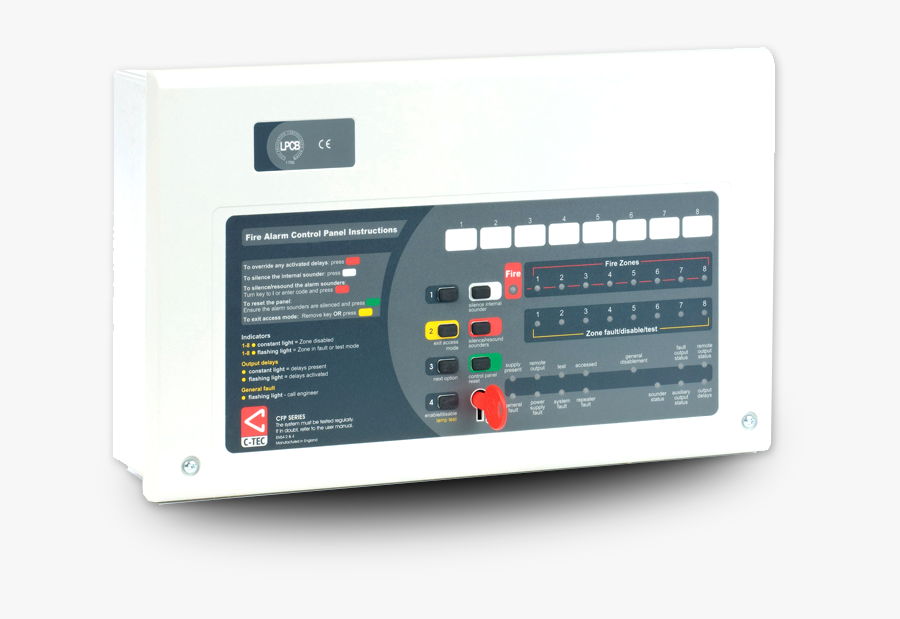 2 Zone Conventional Fire Panel, Transparent Clipart