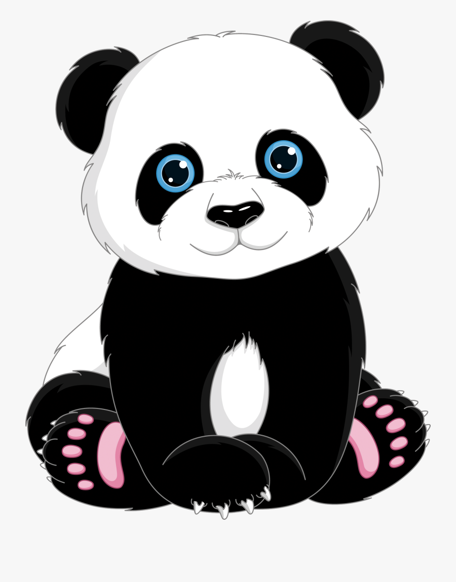 Clipart Bear Giant Panda - Cartoon Panda Png, Transparent Clipart