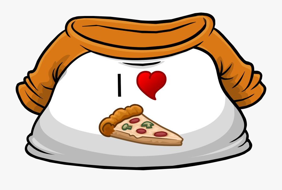 I Heart Pizza T-shirt - Club Penguin Pizza Shirt, Transparent Clipart