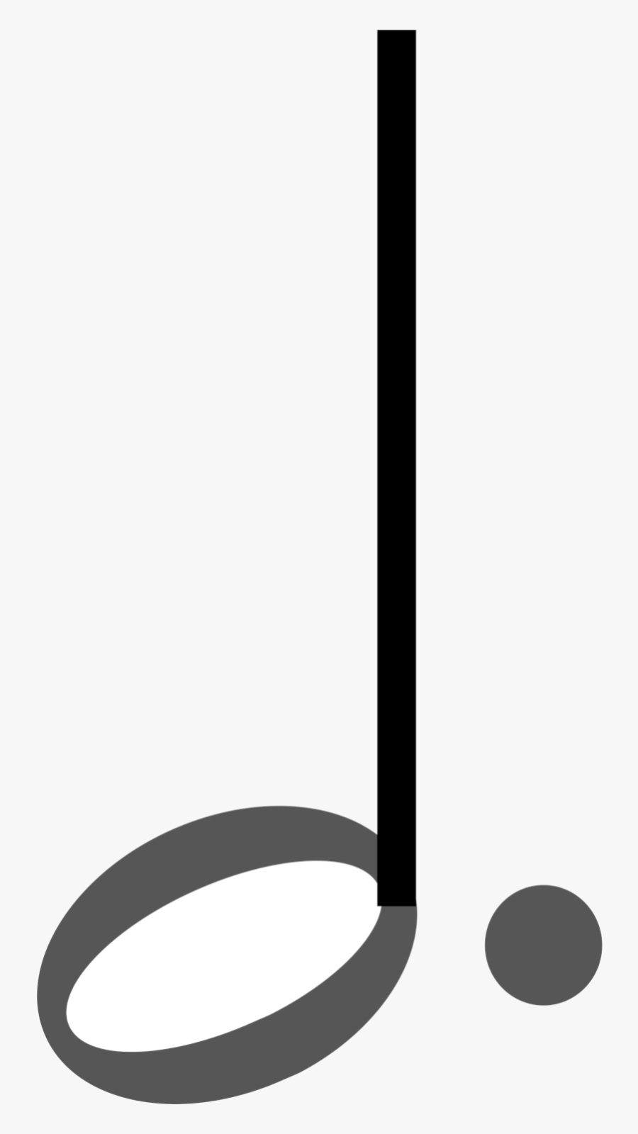 Note Music Dotted Half Clipart Transparent Png - Dotted Half Note Symbol, Transparent Clipart