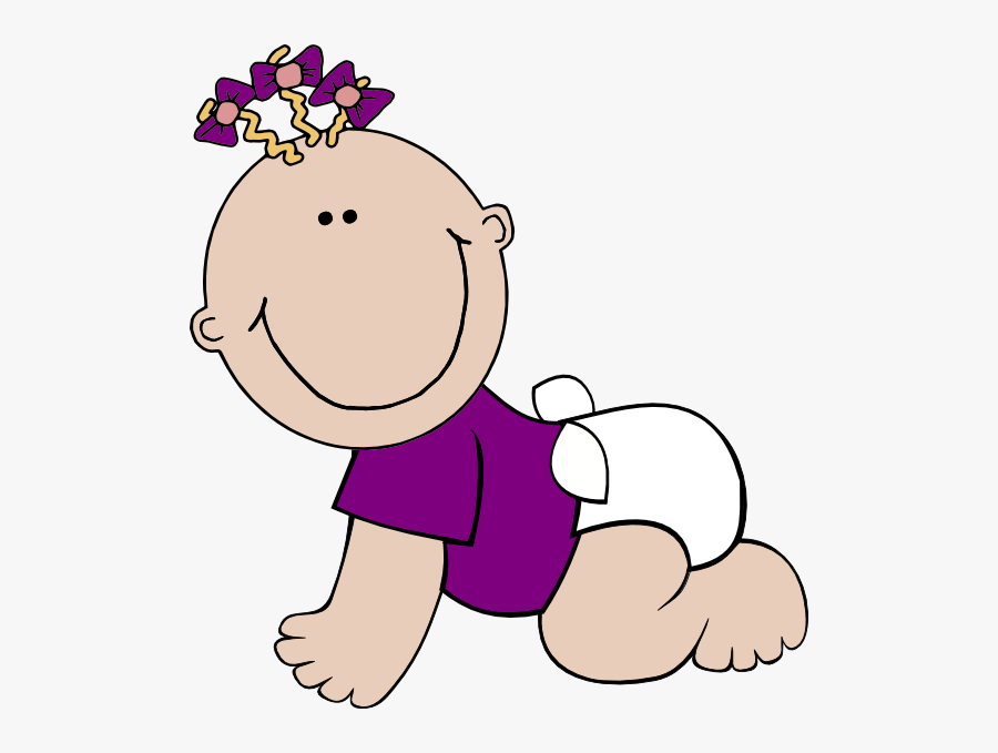 Baby Clipart Animated - Baby Girl Clip Art, Transparent Clipart