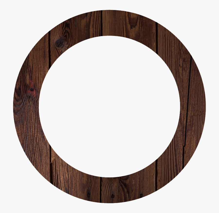 Wood Frame - Circle, Transparent Clipart