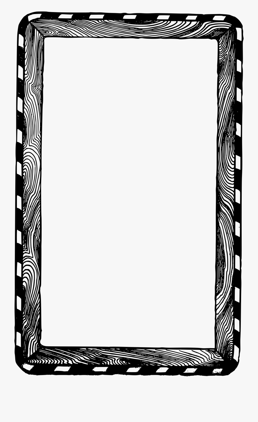 Warning Wood Frame Clip Arts - Leaves Page Border Black And White, Transparent Clipart