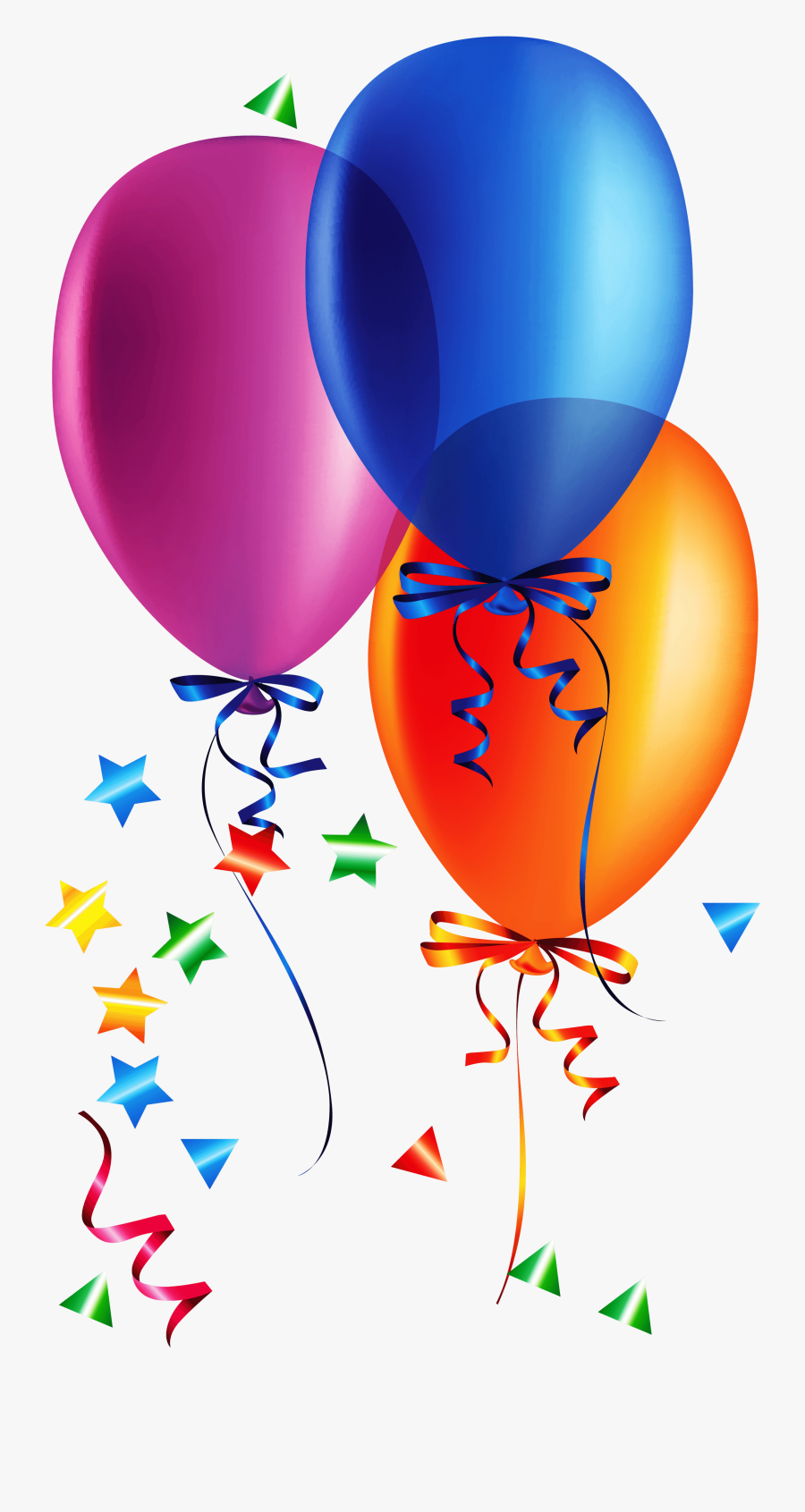 Balloons And Confetti Clipart - Happy Birthday Vickie, Transparent Clipart