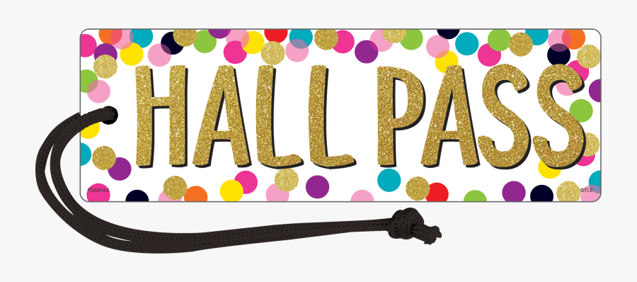 Confetti Magnetic Hall Pass, Transparent Clipart