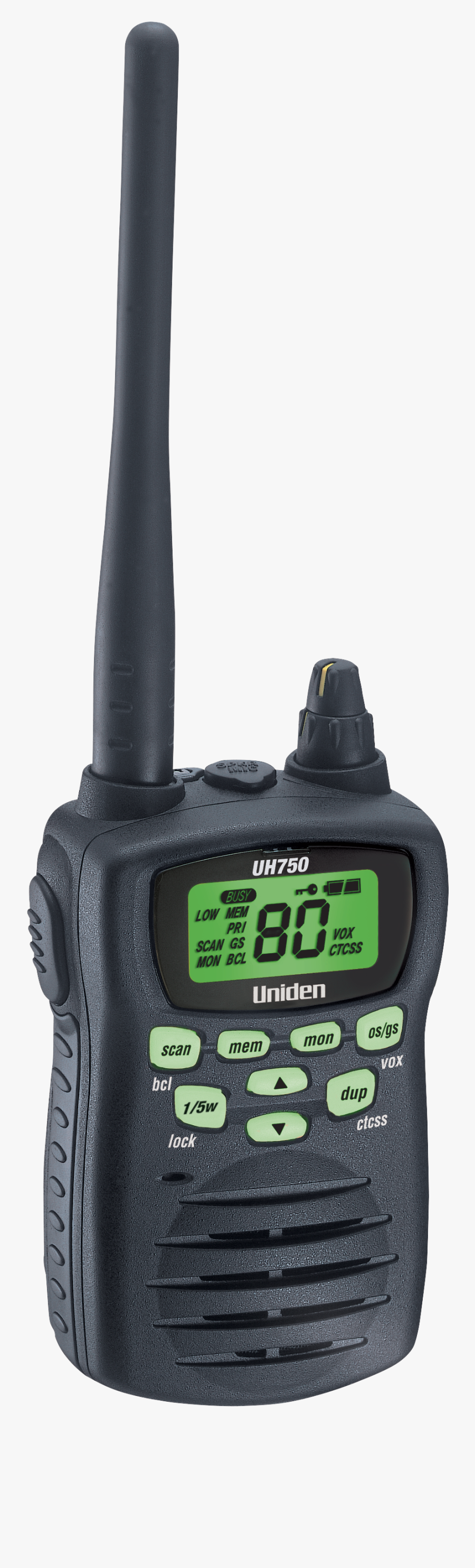 Clip Art Uhf Cb Handheld Radios - Uniden Uh750, Transparent Clipart