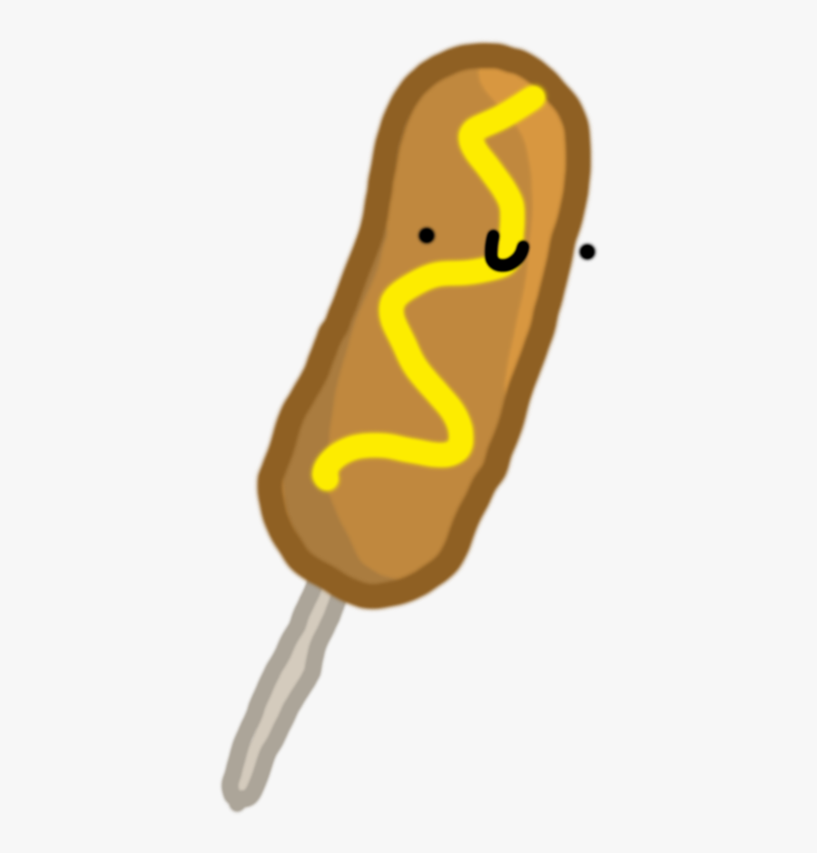 Corn Dog Png - Corn Dog With A Face, Transparent Clipart
