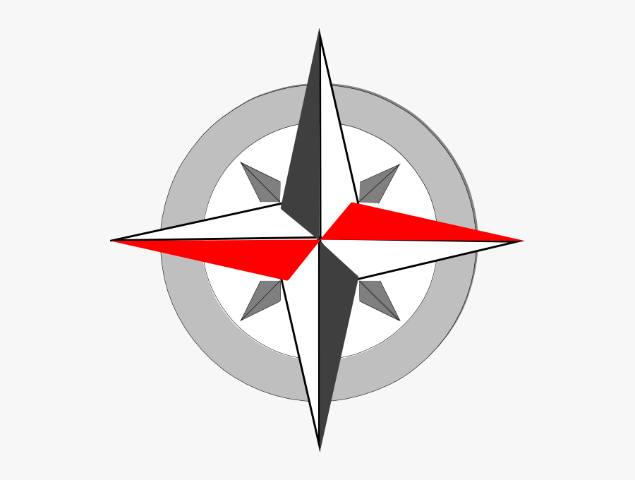 Red Grey Compass Final 4 Svg Clip Arts - Red And Grey Compass, Transparent Clipart