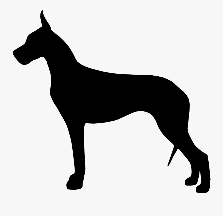 Great Dane Silhouette Images - Clipart Silhouette Great Dane, Transparent Clipart