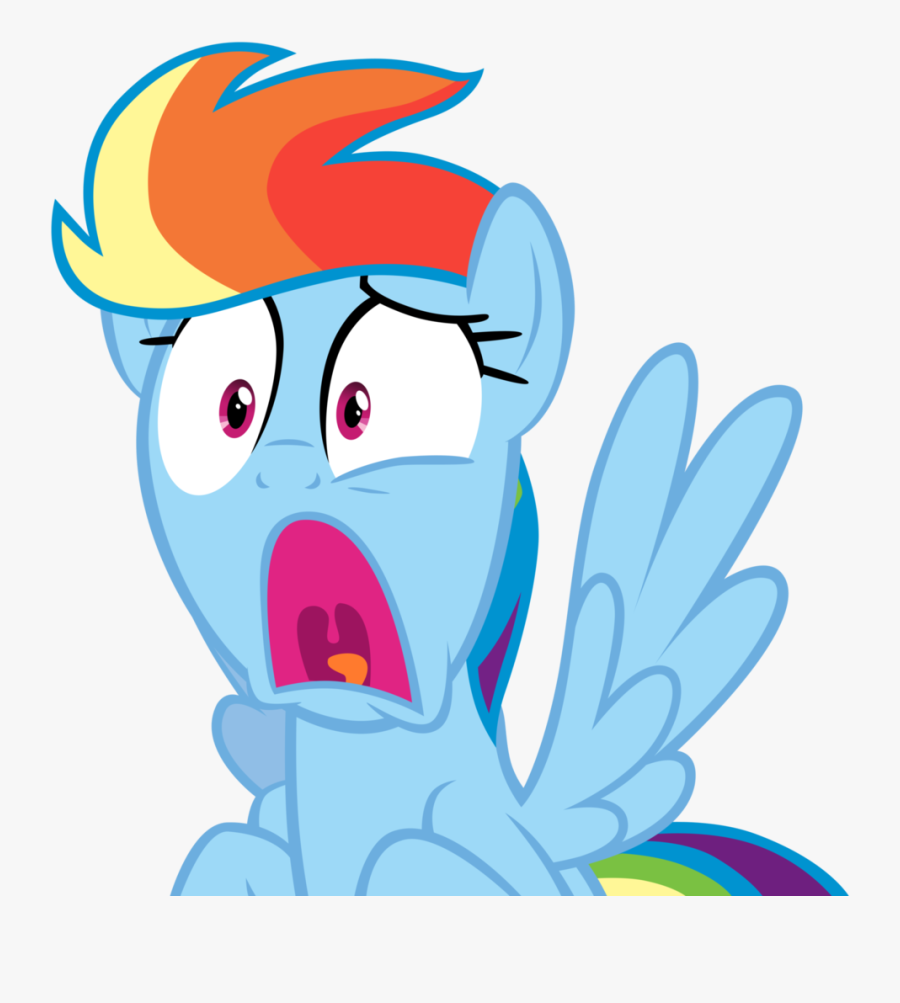 Wait One ******* Moment - Rainbow Dash Screaming Vector, Transparent Clipart