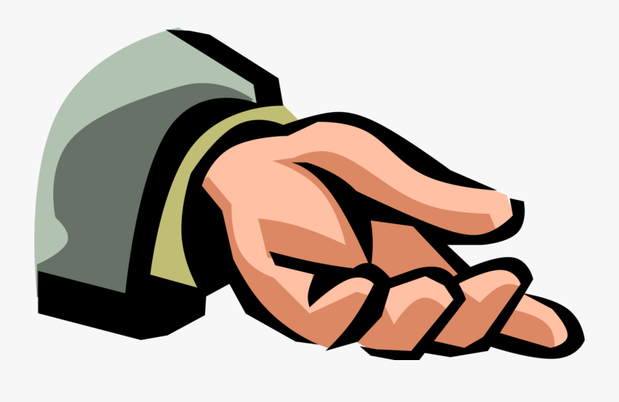 Vector Illustration Of Outstretched Hand Looking For - Outstretched Hand Clipart Transparent Background, Transparent Clipart