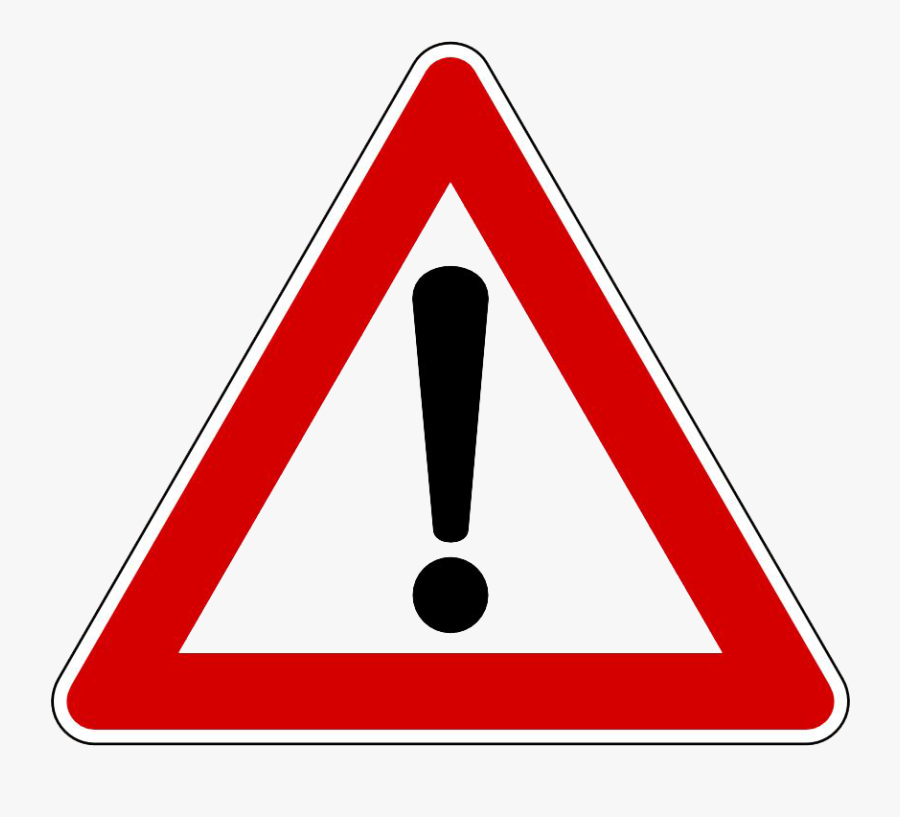 Disclaimer Clipart - Red And White Triangle Road Sign, Transparent Clipart