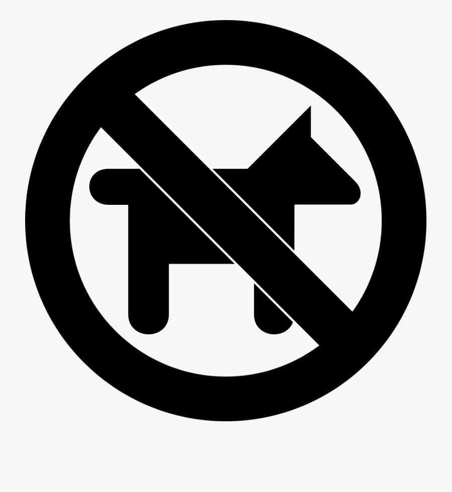 Aiga No Dogs - No Dogs Allowed Sign Black And White, Transparent Clipart