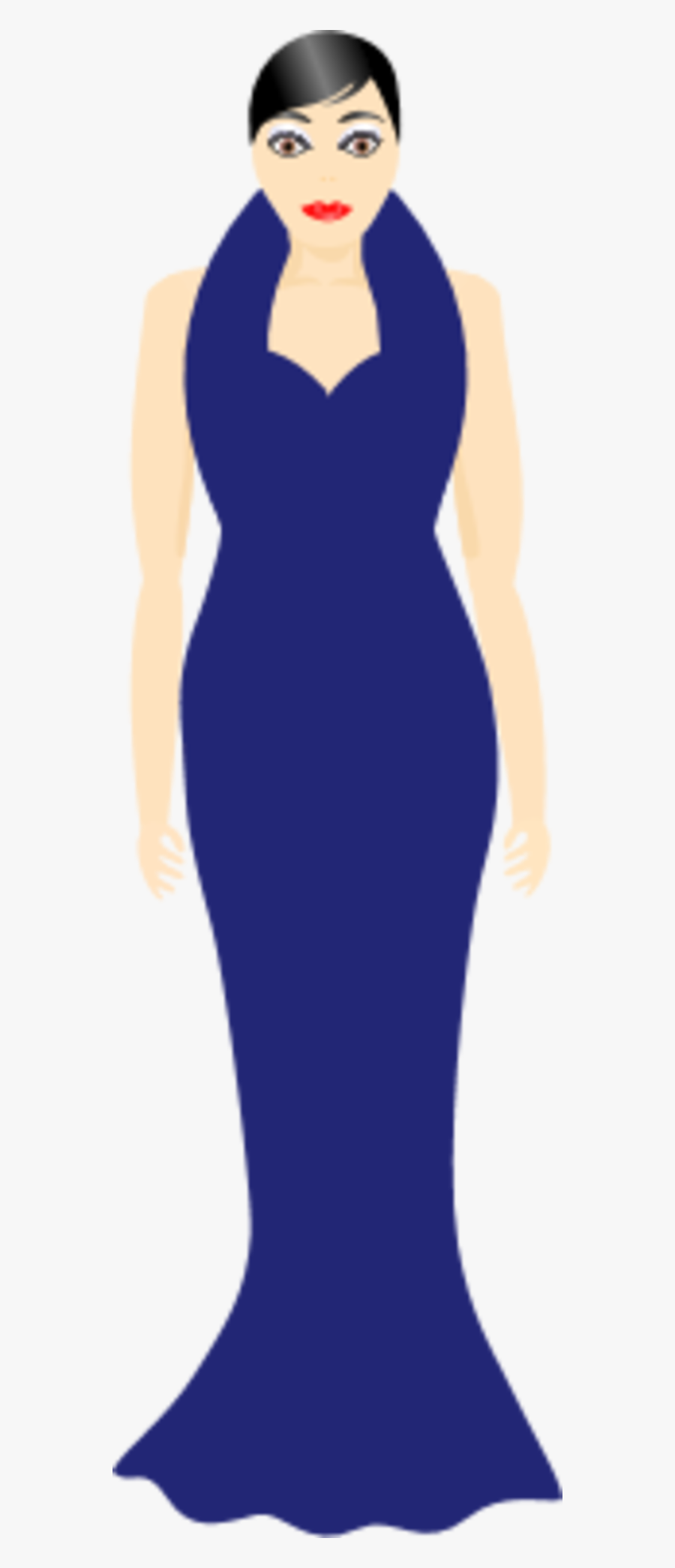 Clipart Woman Dressing - Girl Wearing Gown Clipart Png, Transparent Clipart