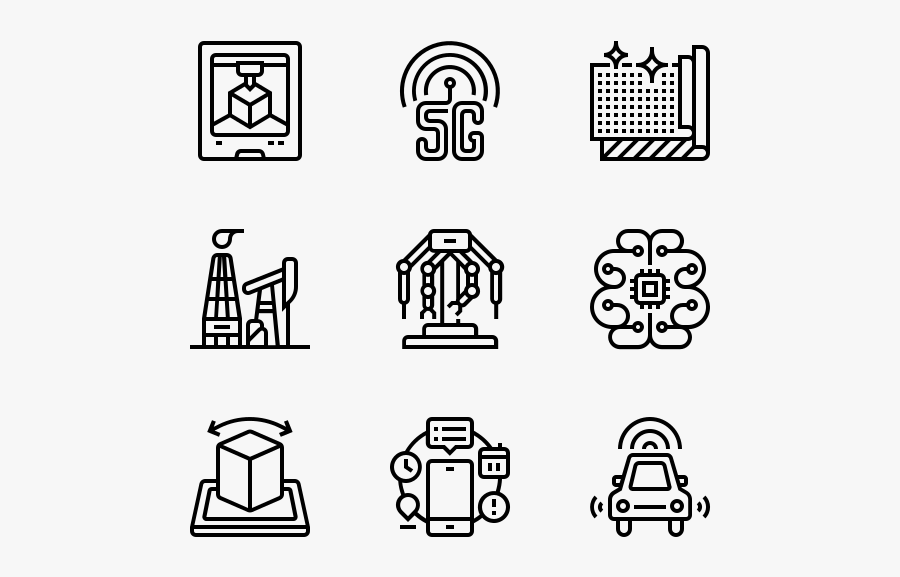 Technologies Disruption - Learning Icons, Transparent Clipart