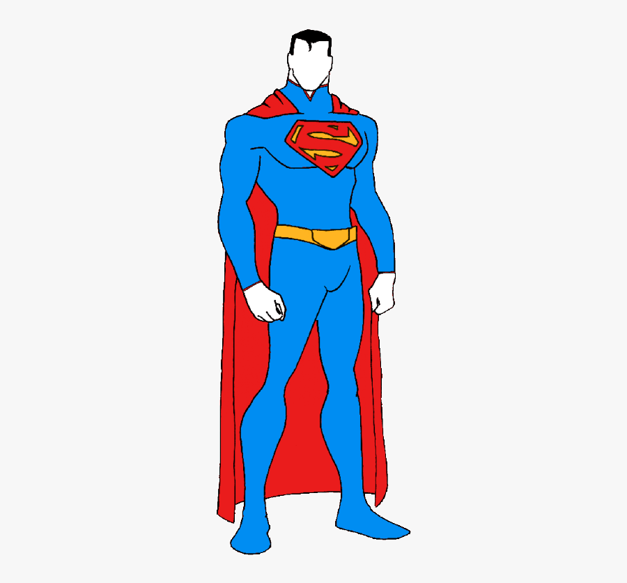 Superman Dress Cliparts - Superman Template, Transparent Clipart